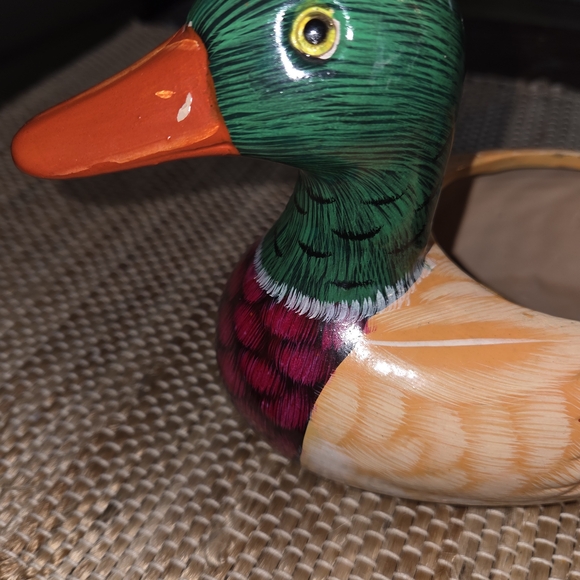 Source Unknown Other - Vibrant Duck-Shaped Planter.